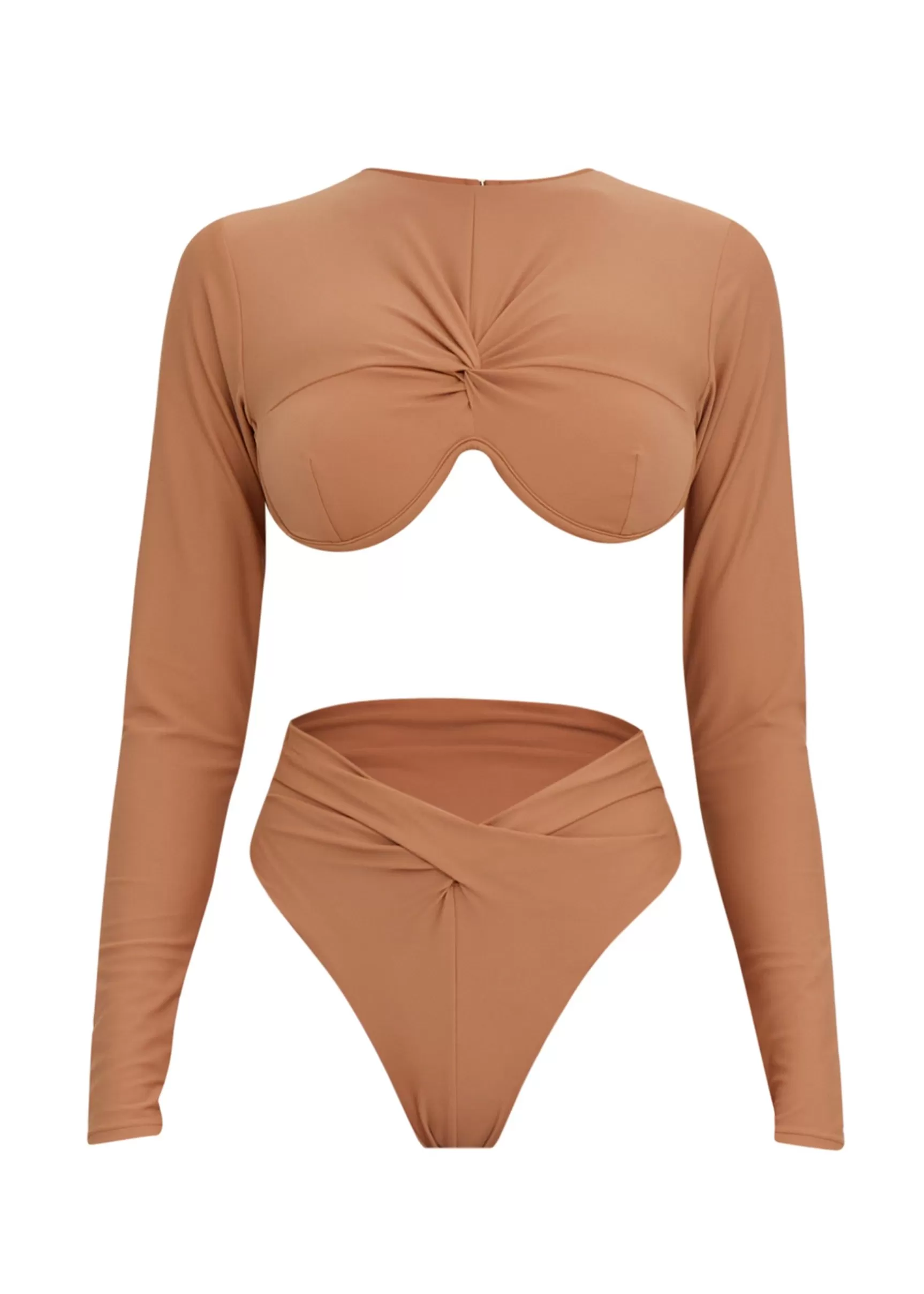 Outlet Akacia Nude Long Sleeve Bikini Women Swimwear