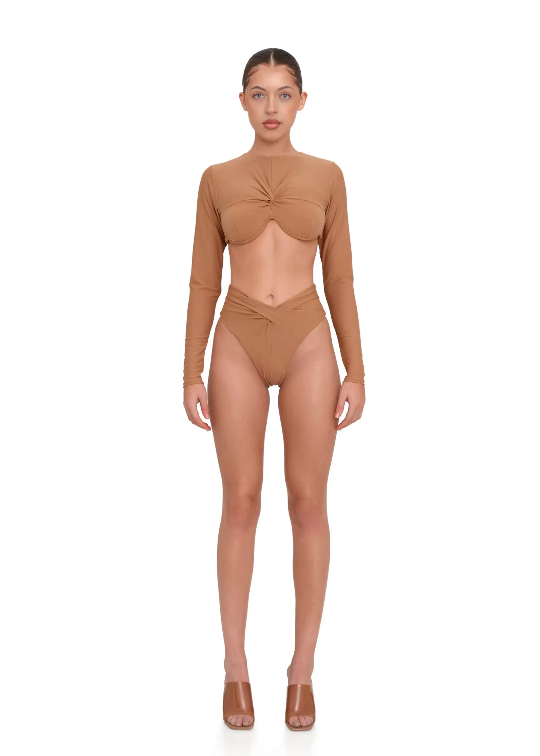 Outlet Akacia Nude Long Sleeve Bikini Women Swimwear