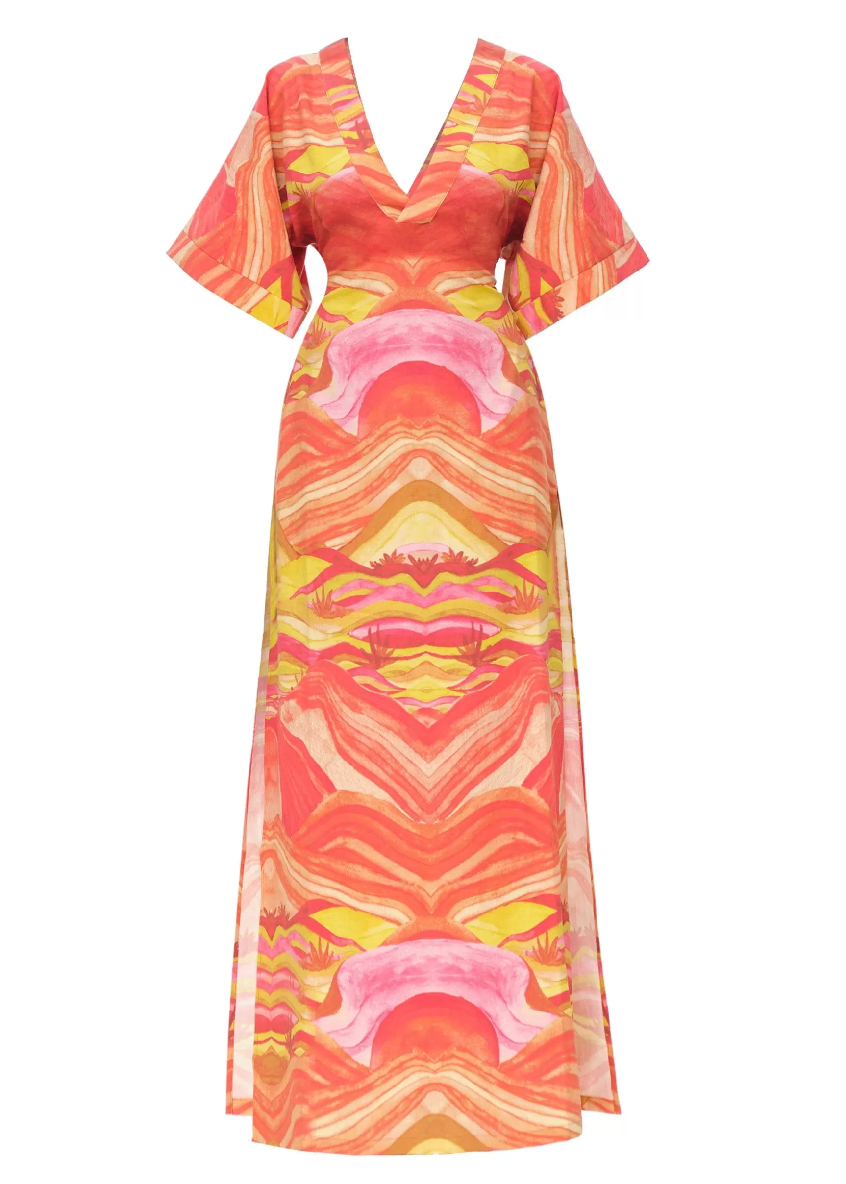 New Alyma Kaftan Dress-Sunset Women Dresses