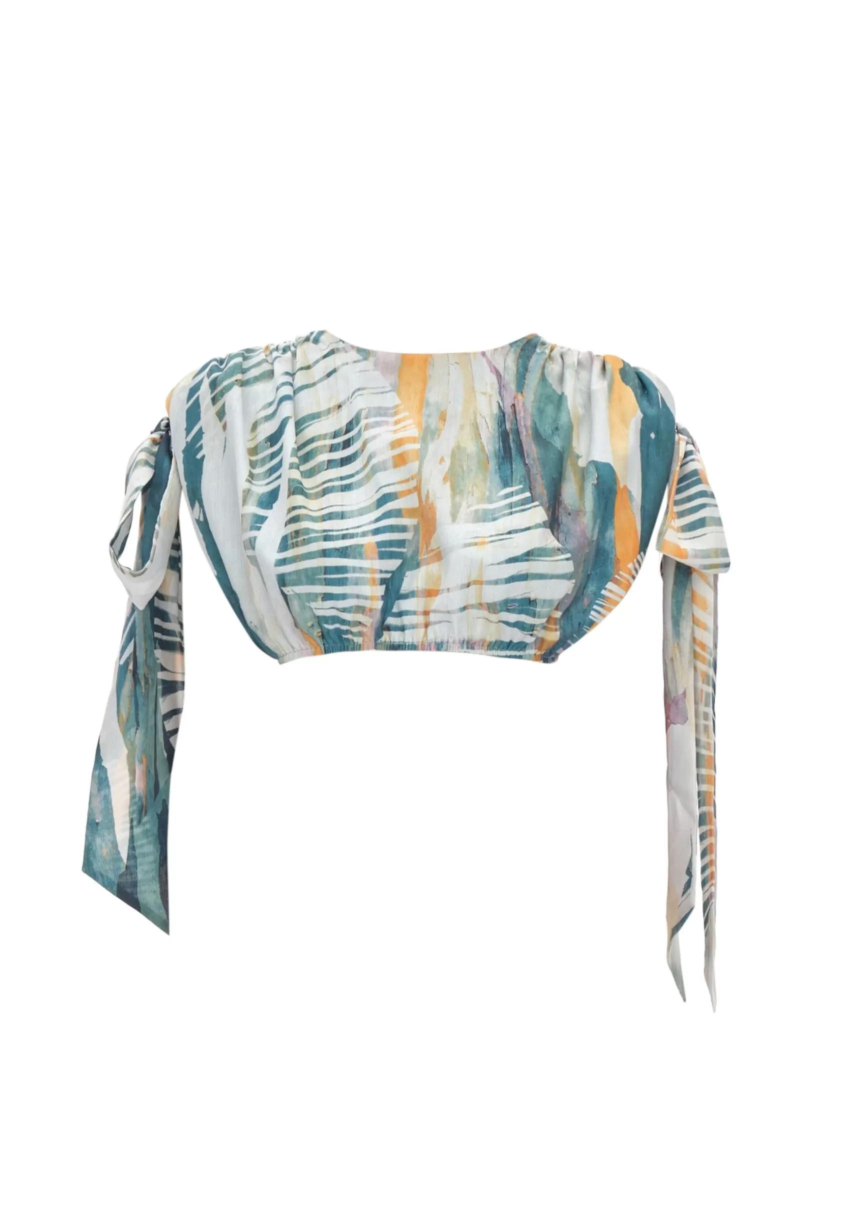 Shop Halima Abstract Bark Cropped Top Women Tops