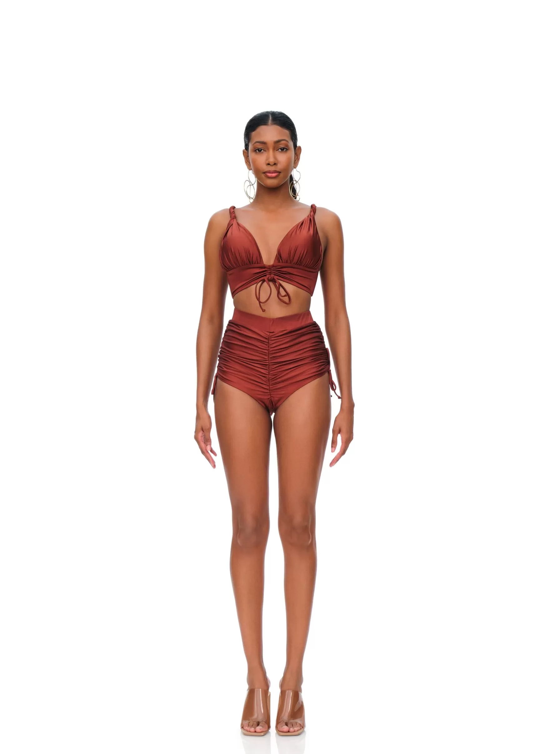 Store Karo Bikini-Chocolate Women Resortwear