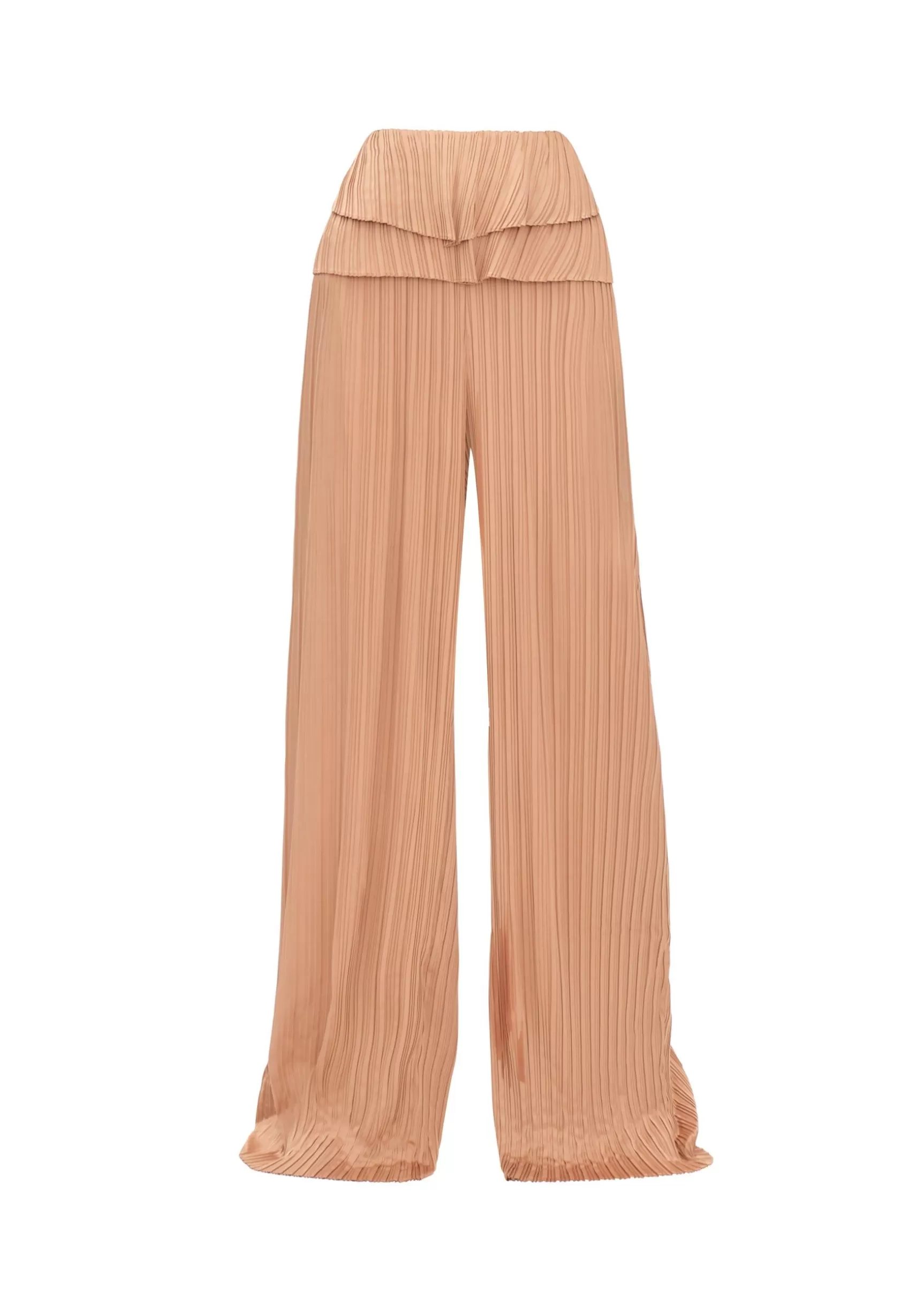 Shop Linea Toffee Pleated Pants Women Pants