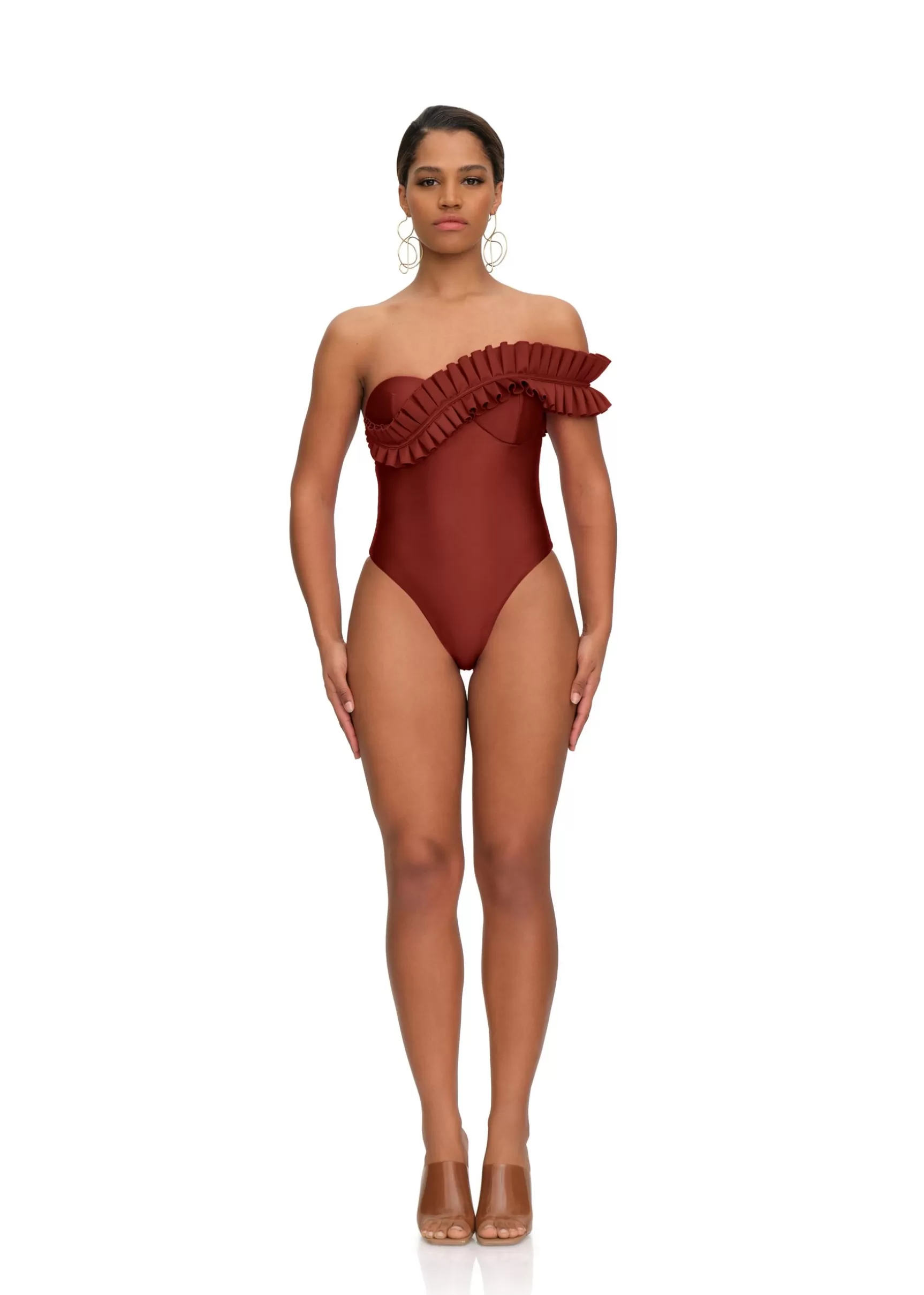 Discount Nisi One Piece Swimsuit-Chocolate Women Swimwear