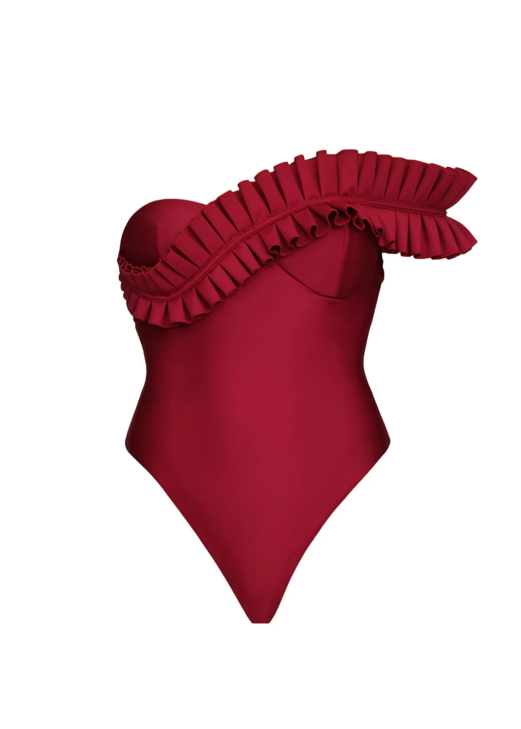 New Nisi One Piece Swimsuit-Wine Women Resortwear