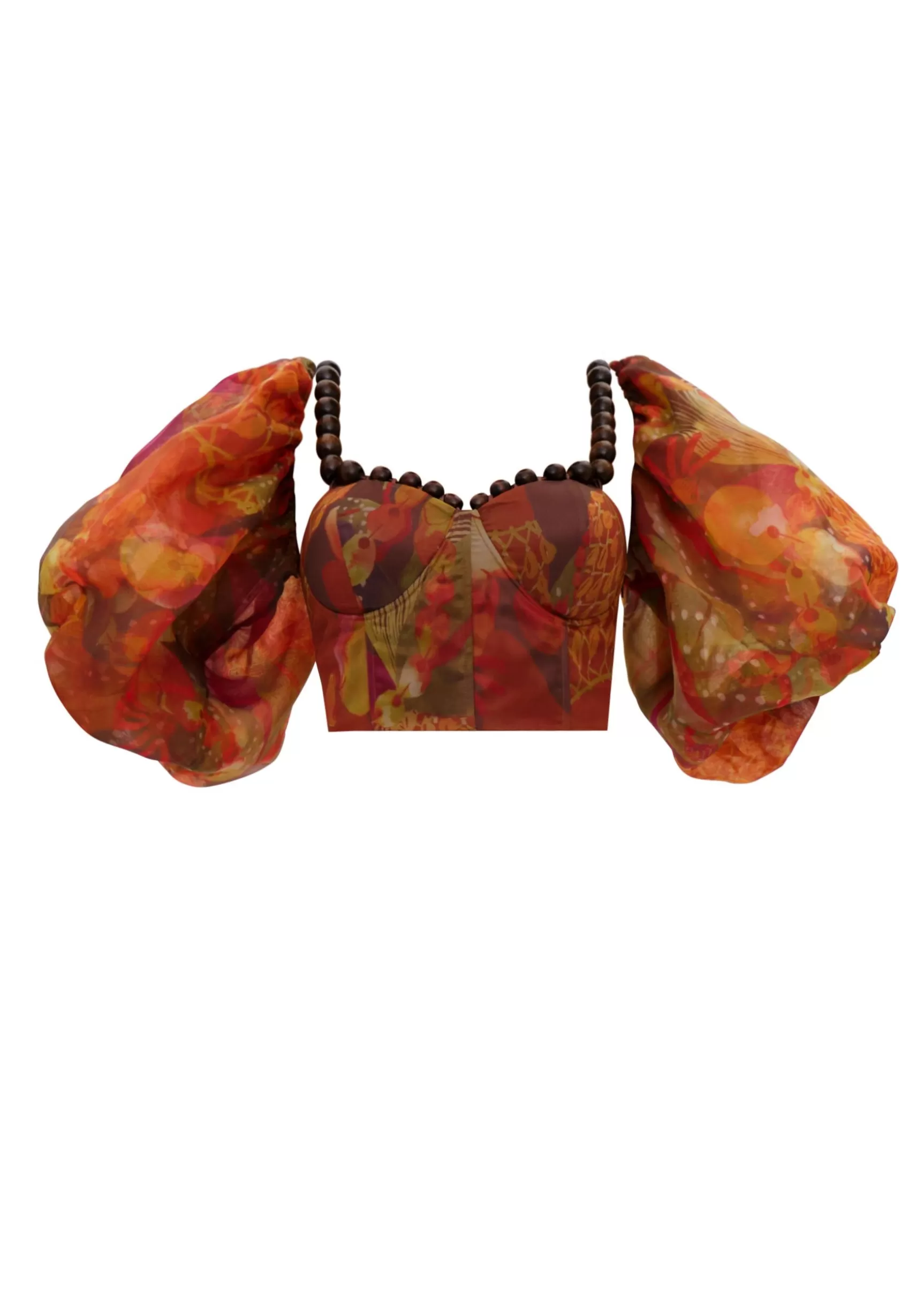 Best Sale Omma Crop Top-Kola Print Women Tops