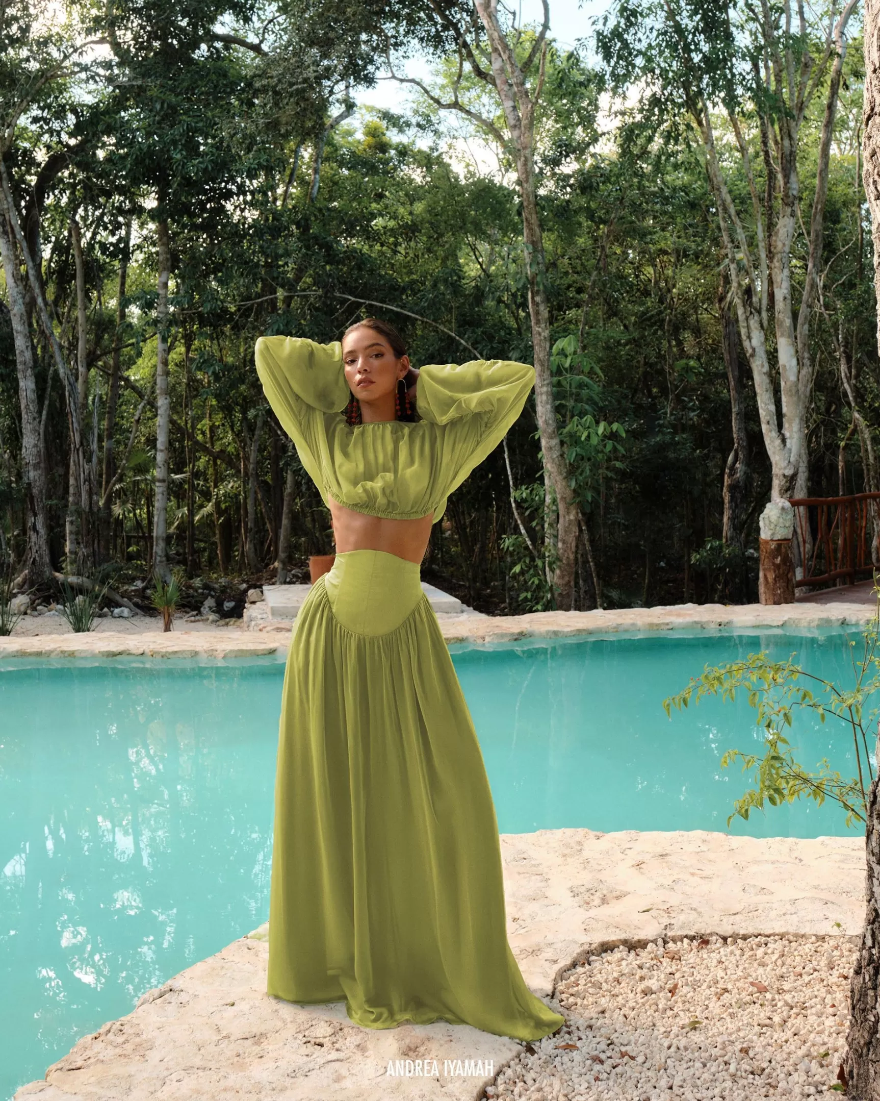 Flash Sale Pado Corset Maxi Skirt-Lime Women Skirts