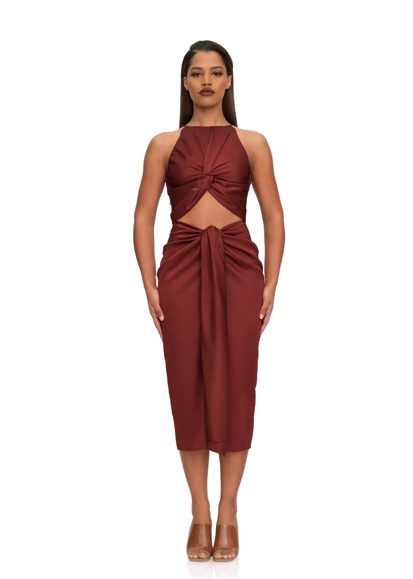 Best Sale Reni Midi Dress-Chocolate Women Dresses