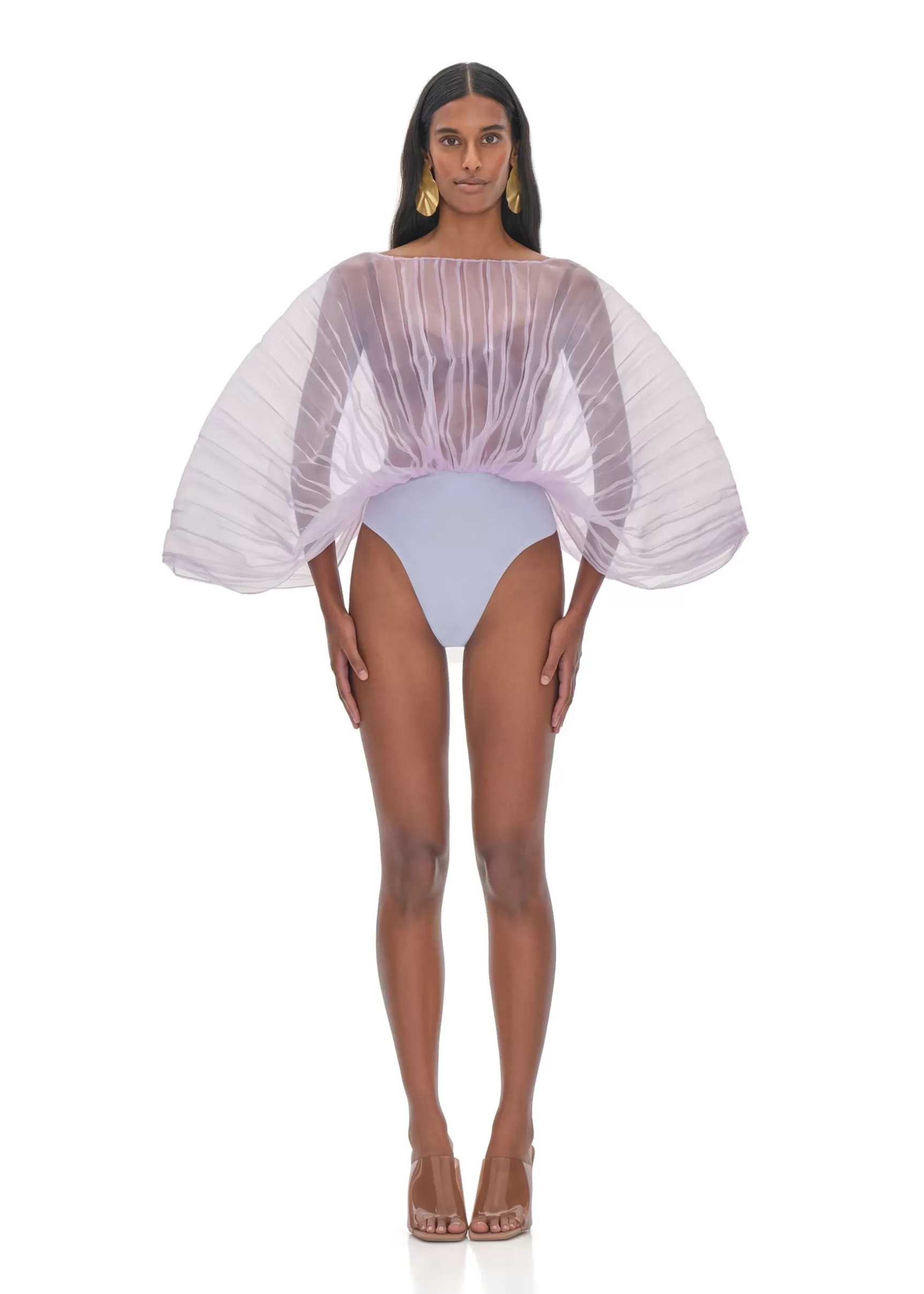 Fashion Sombra Bodysuit-Lilac Women Tops